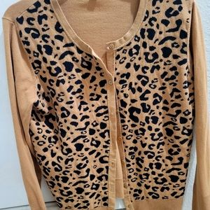 Cheetah print cardigan